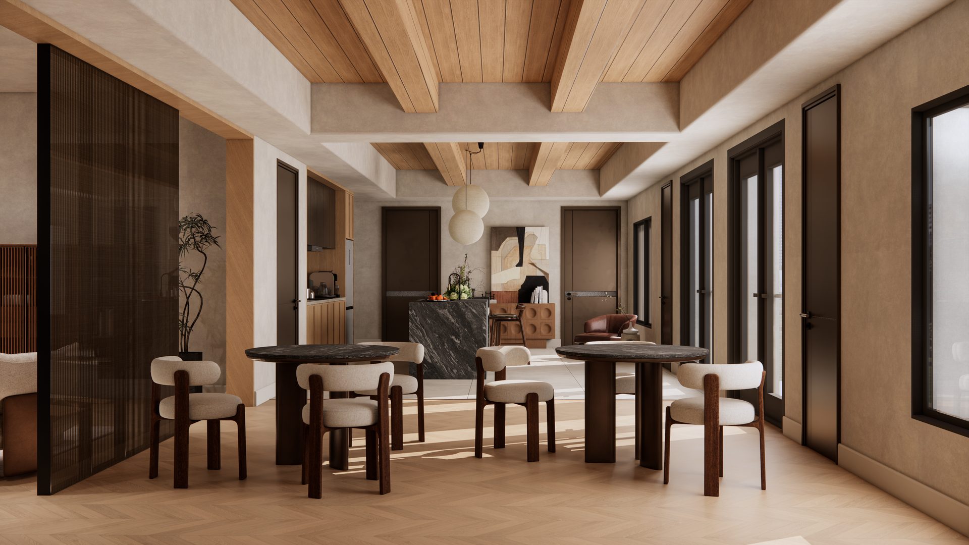 Club house — dining and seating area
